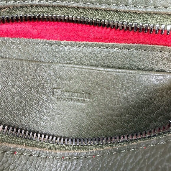 Hammitt VIP Olive Green Leather Crossbody Shoulder Bag Gunmetal Hardware - Picture 13 of 16